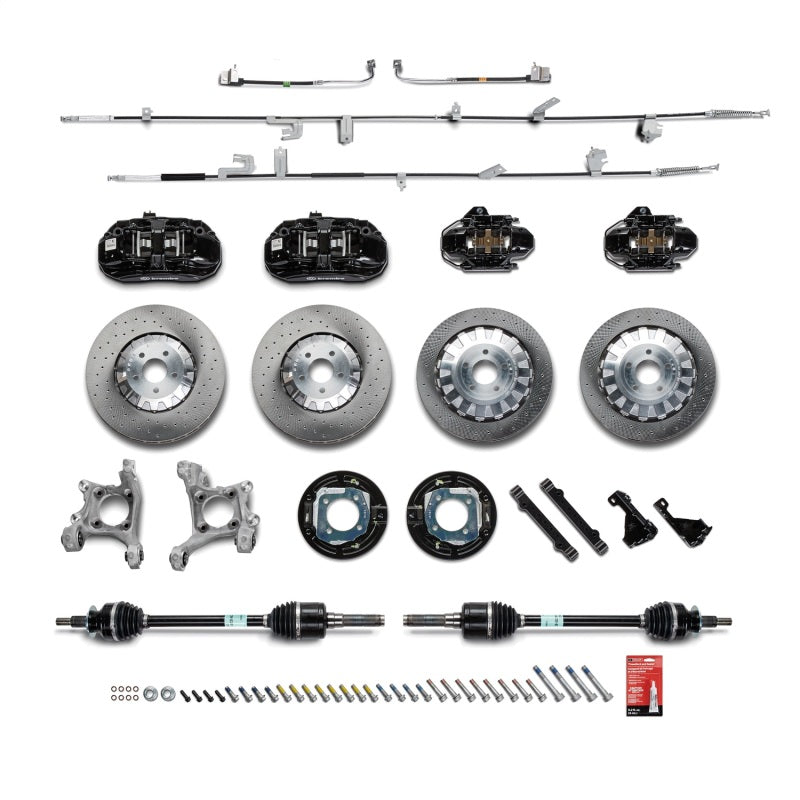 Ford Racing 15-21 Mustang GT/ 2.3L EcoBoost GT350R Brake Upgrade Kit - Black M-2300-YBK