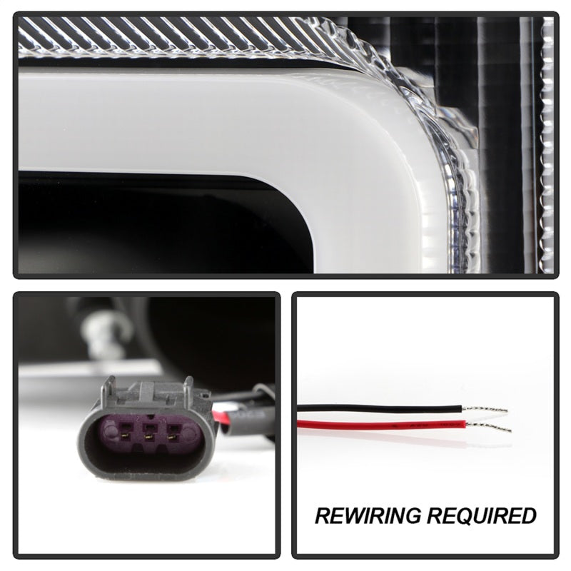 Spyder 17-18 Ford F250/F350/F450 Halogen Model Only -White Light Bar- Black- PRO-YD-FS17HALSI-BK 5087850