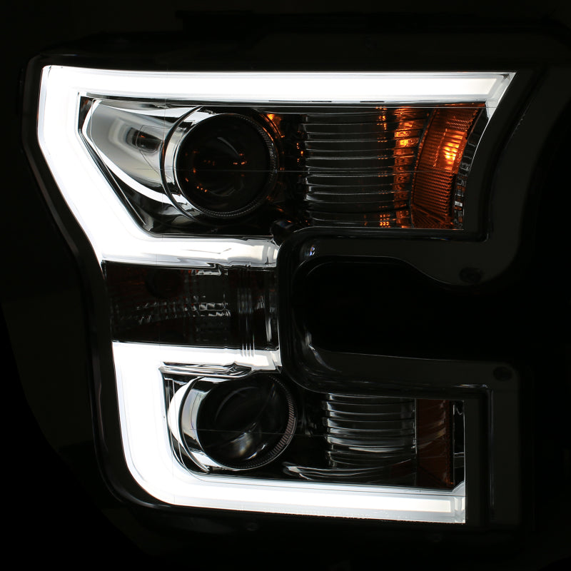 Anzo 2015-2016 Ford F-150 Projector Headlights w/ Plank Style Design Chrome