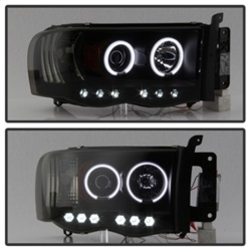 Spyder Dodge Ram 1500 02-05 03-05 Projector Headlights CCFL Halo LED Blk Smke PRO-YD-DR02-CCFL-BSM 5078797