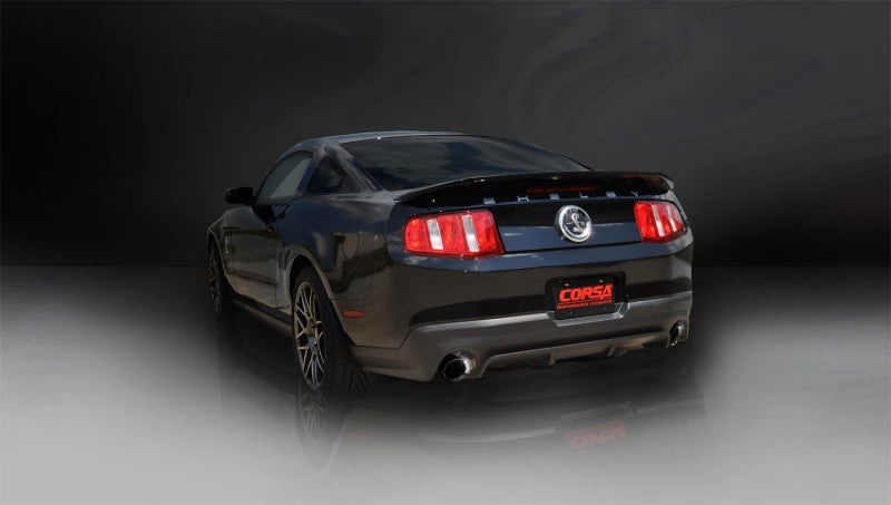Corsa 11-12 Ford Mustang Shelby GT500 5.4L V8 Black Sport Axle-Back Exhaust 14320BLK