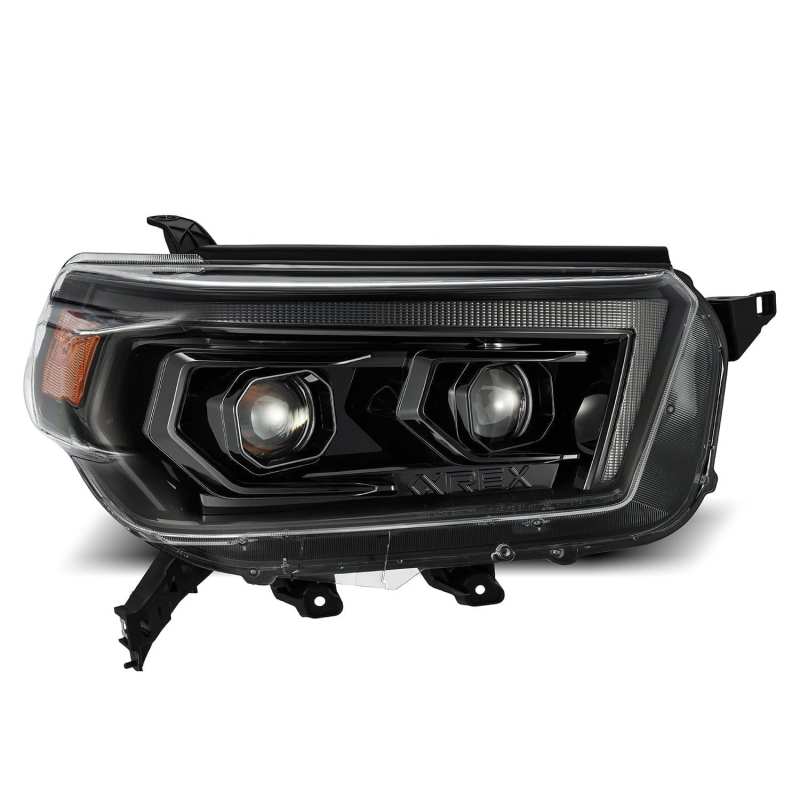 AlphaRex 10-13 Toyota 4Runner LUXX LED Proj Headlights Plank Style Alpha Black w/Seq Signal/DRL 880756 *Discontinued