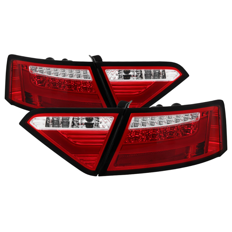 Spyder 08-12 Audi A5 LED Tail Lights - Red Clear ALT-YD-AA508V2-LED-RC 5083258