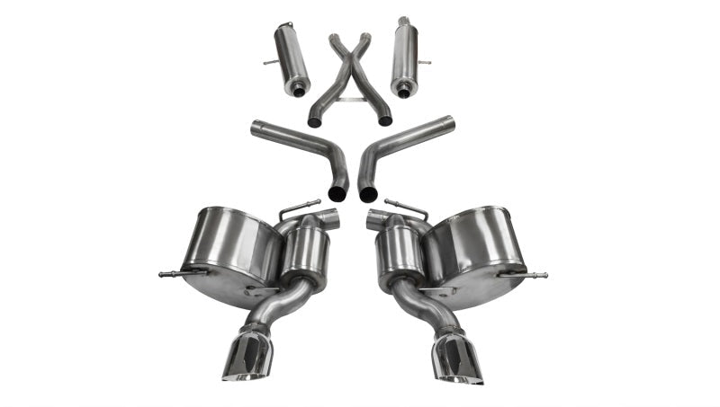 Corsa Performance 12-14 Jeep Grand Cherokee 6.4L V8 Polished Sport Cat-Back Exhaust