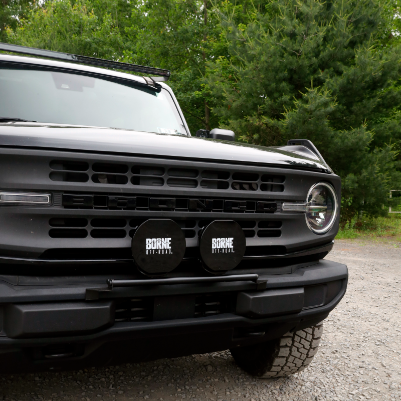 Borne Off-Road 7in Round Light Cover Black BNLT-COV-RD7BK