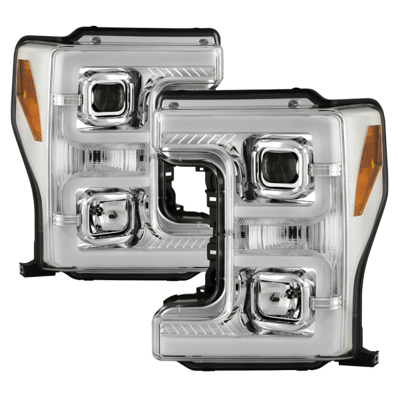 Spyder 17-18 Ford F250/F350/F450 Halogen Model Only -White Light Bar- Chrome- PRO-YD-FS17HALSI-C 5087843