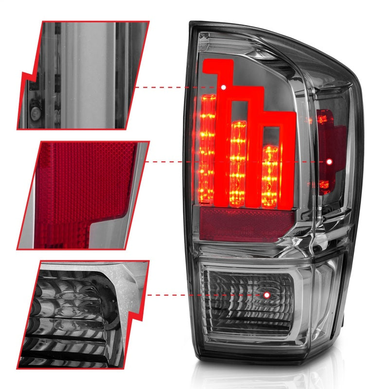 Anzo  2016-2018 Toyota Tacoma LED Taillights Smoke