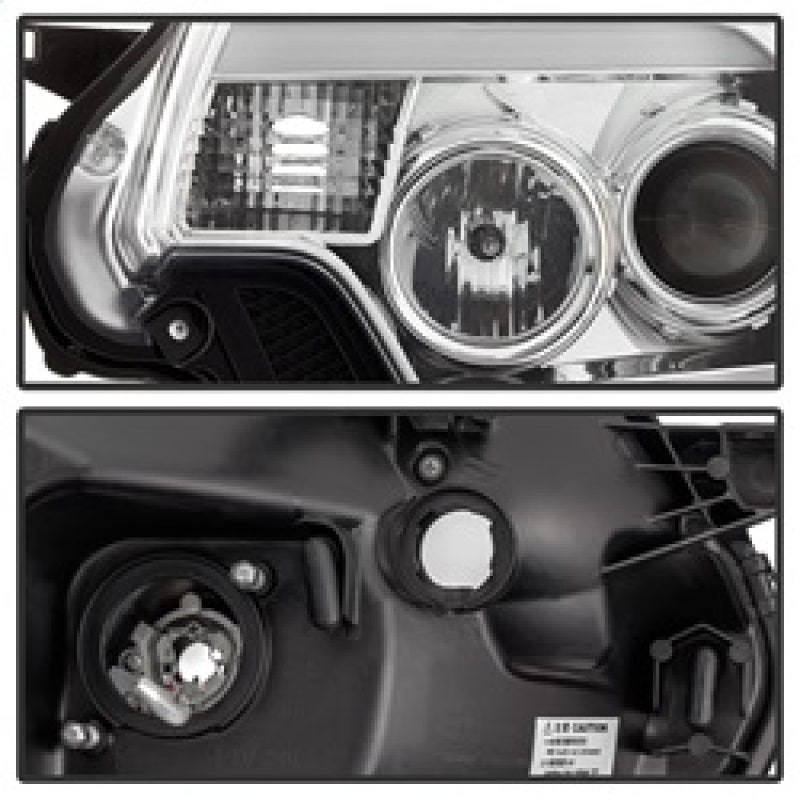 Spyder Toyota Tacoma 12-16 Projector Headlights Light Bar DRL Chrome PRO-YD-TT12-LBDRL-C 5081704