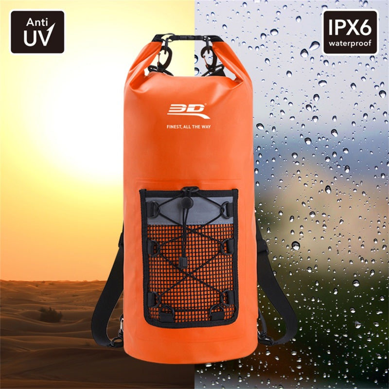 3D MAXpider Roll-Top Dry Bag Backpack - Black 6117-09