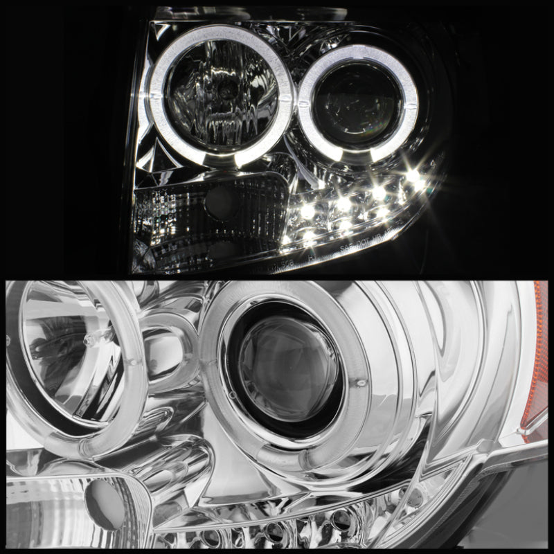 Spyder Ford Escape 08-12 Projector Headlights Halogen Model Only - DRL Chrome PRO-YD-FES08-DRL-C 5074232