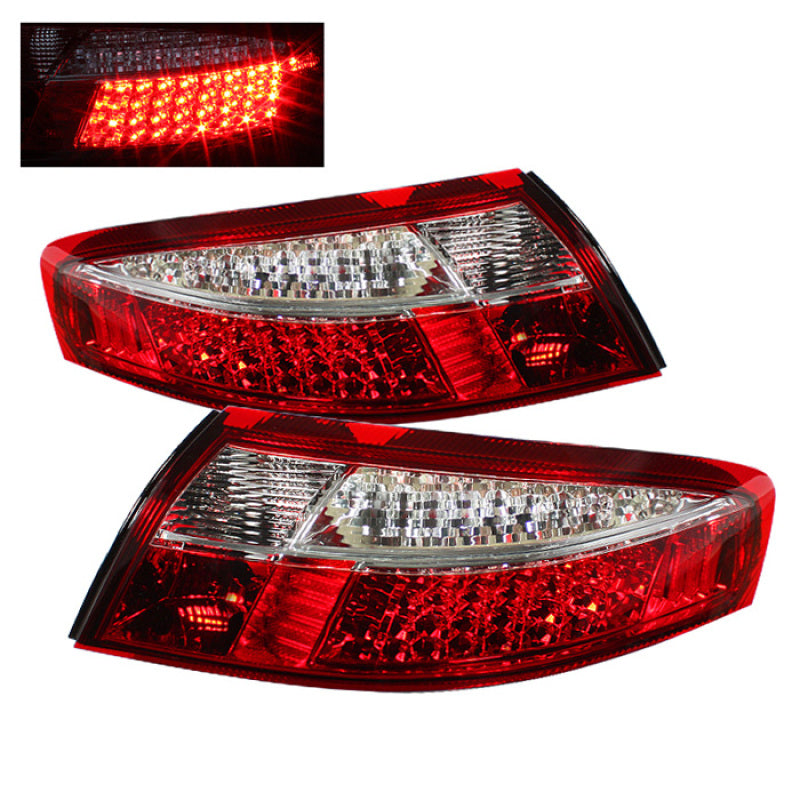 SPYDER Xtune Porsche 911 996 ( Non 4S. Turbo. GT3 ) 99-04 LED Tail Lights Red Clear ALT-ON-P99699-LED-RC 5013132
