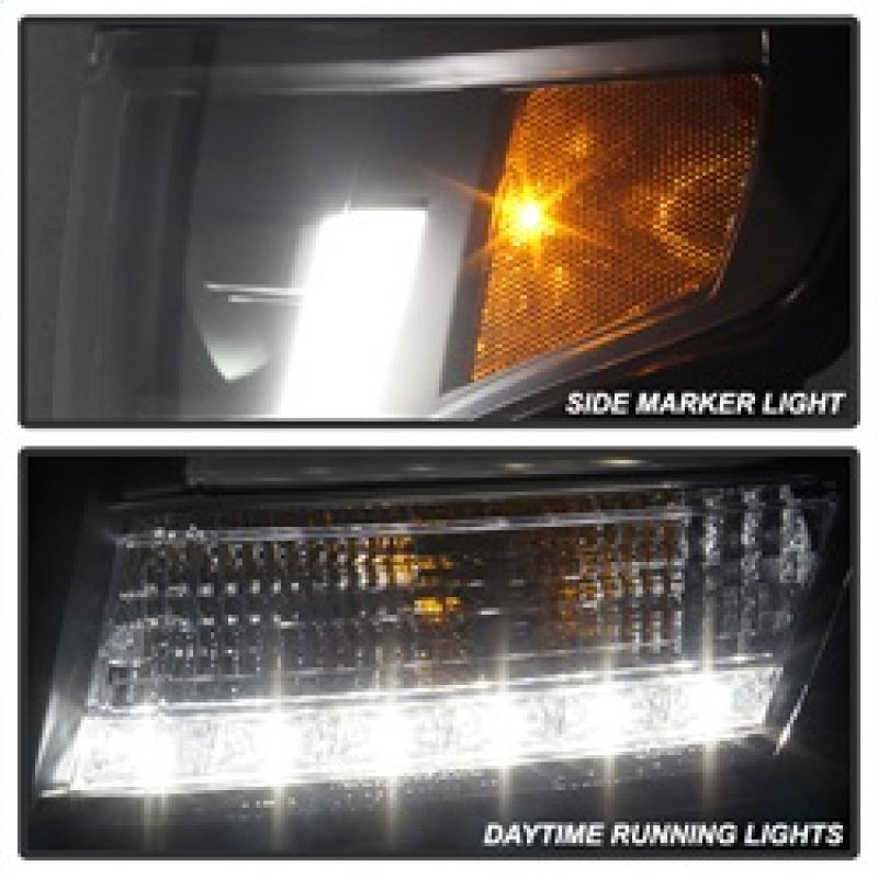 Spyder Chevy Tahoe / Suburban 2015 -2016 Projector Headlights - DRL LED - Black PRO-YD-CTA15-DRL-BK 5082541