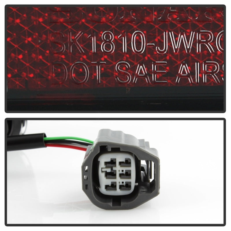 Spyder 07-16 Jeep Wrangler Version 2 Light Bar LED Tail Lights - Red Clear (ALT-YD-JWA07V2-LBLED-RC) 5084798