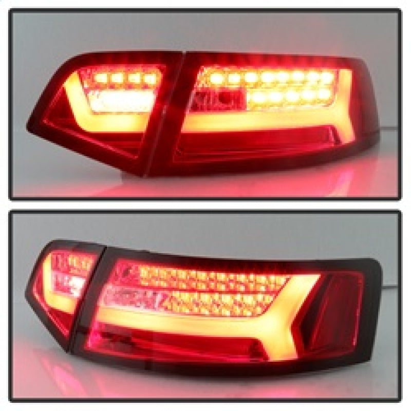 Spyder 09-12 Audi A6 LED Tail Lights - Red Clear (ALT-YD-AA609-LED-RC) 5085191