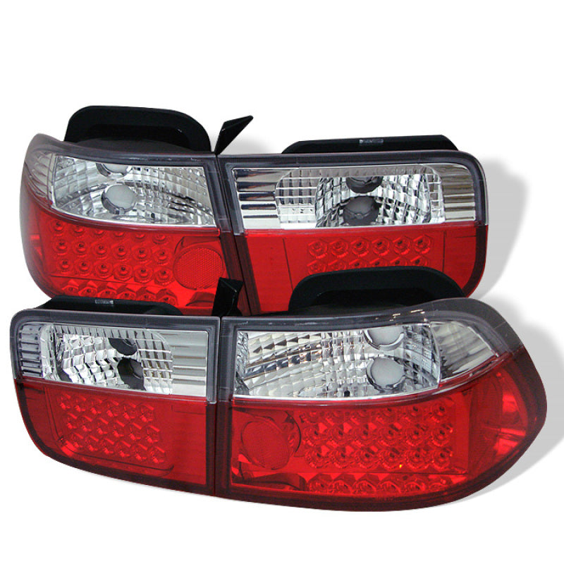SPYDER Honda Civic 96-00 2Dr LED Tail Lights Red Clear ALT-YD-HC96-2D-LED-RC 5004857