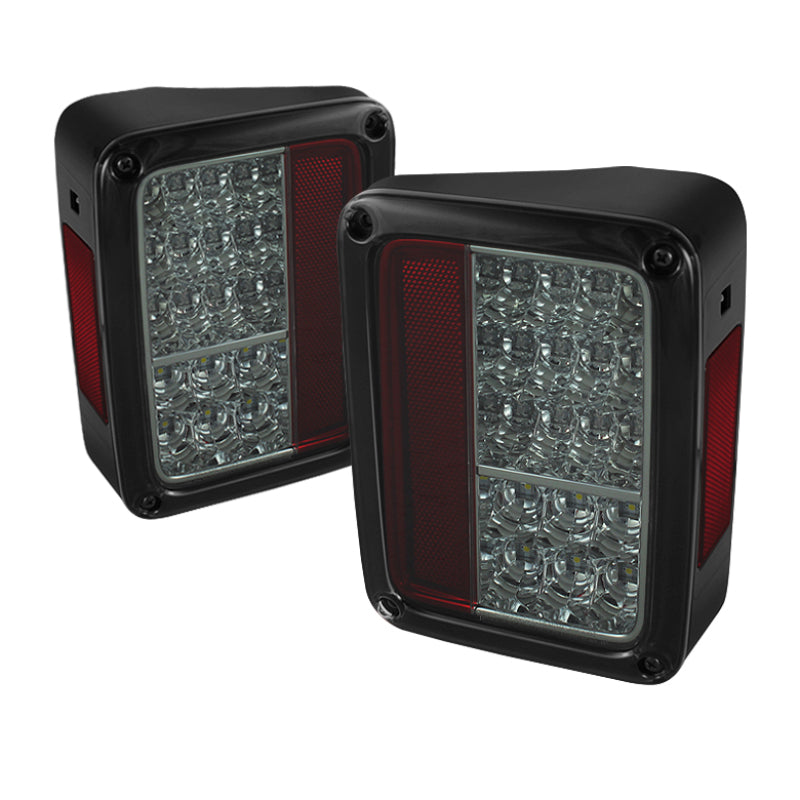 Spyder Jeep Wrangler 07-15 LED Tail Lights Smoke ALT-YD-JWA07-LED-SM 5070418
