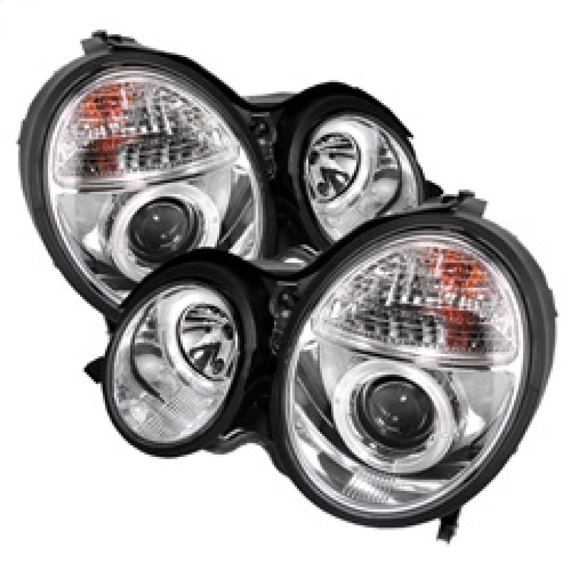 Spyder Mercedes Benz E-Class 00-02 Projector Headlights LED Halo Chrm PRO-YD-MBW21099-HL-C 5011305
