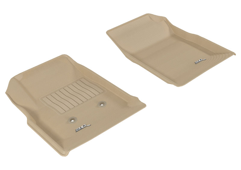 3D MAXpider 2015-2020 Chevrolet/GMC Colorado/Canyon Crew Cab Kagu 1st Row Floormat - Tan L1CH06711502