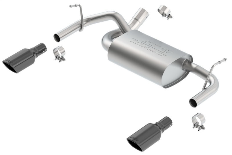 Borla 12-16 Jeep Wrangler 3.6AT/MT 4WD 2+4DR S/ SQ /RL/AC SR 2.5in, 2in Tip 3.5 sqx8 Black Chrome 11834BC