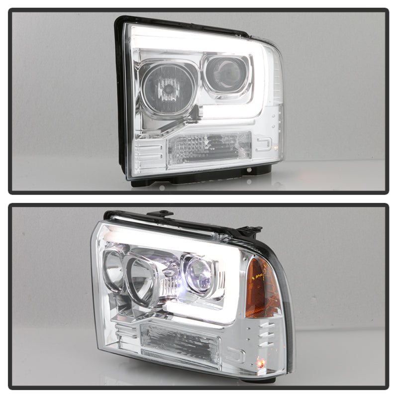 Spyder Platinum Ford F250/350/450 05-07 High-Power LED Module Proj. Headlights-Chrome (PRO-YD-FS05V2 5087904