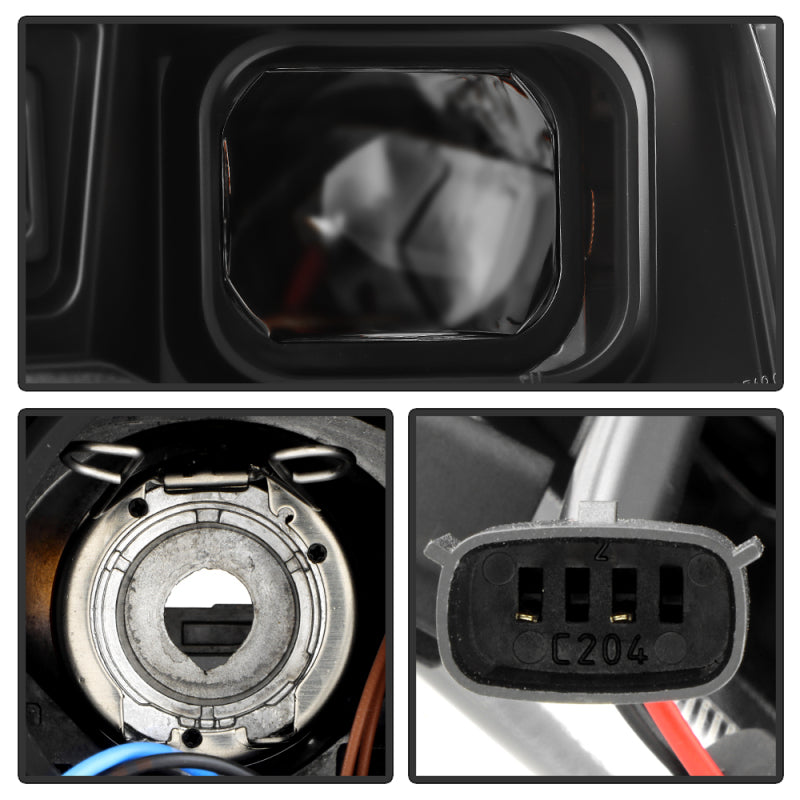 SPYDER 14-21 Jeep Grand Cherokee Proj Headlights - Halogen Model Only - PRO-YD-JGC14HALSI-SBGR-BK 5088949