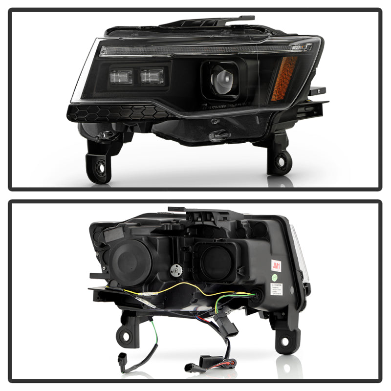 SPYDER 14-21 Jeep Grand Cherokee Proj Headlights - Halogen Model Only - PRO-YD-JGC14HALSI-SBGR-BK 5088949