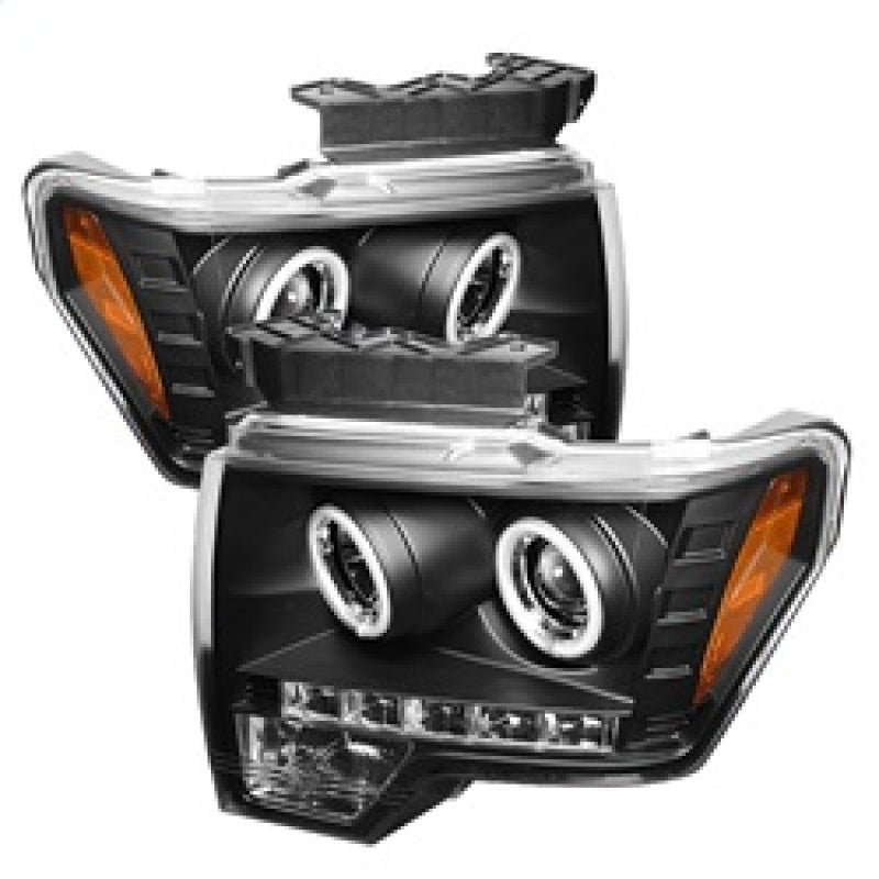 Spyder Ford F150 09-14 Projector Headlights Halogen Model- CCFL Halo LED Blk PRO-YD-FF15009-CCFL-BK 5030108