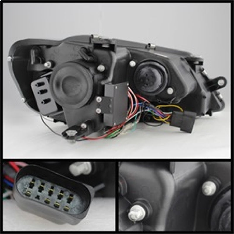 Spyder Volkswagen Jetta 11-14 Projector Headlights Halogen Light Tube DRL Smke PRO-YD-VJ11-LTDRL-SM 5073655