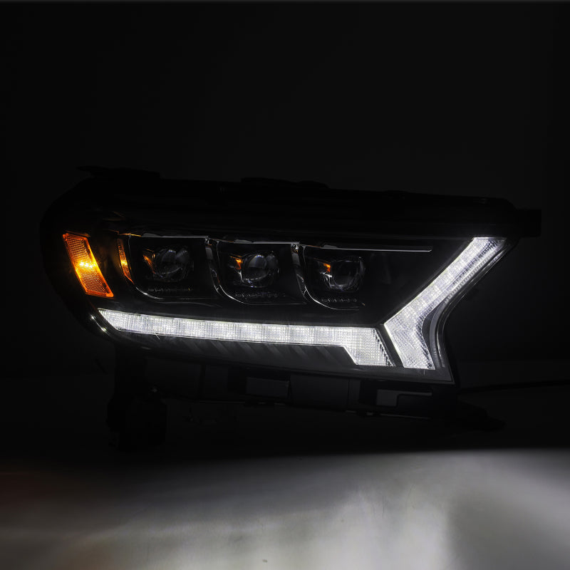 AlphaRex 19-21 Ford Ranger NOVA LED Proj Headlight Plnk Style Alpha Blk w/Activ Light/Seq Signal/DRL 880123 *Discontinued