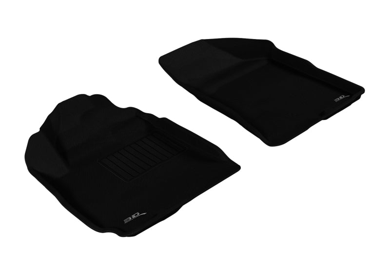 3D MAXpider 2010-2012 Hyundai Santa Fe Kagu 1st Row Floormat - Black L1HY04011509