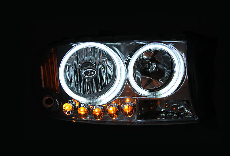 Anzo 1997-2004 Dodge Dakota Projector Headlights w/ Halo Black 1 pc