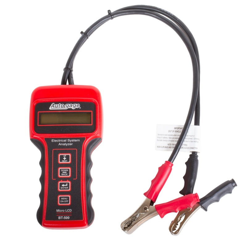 AutoMeter Battery Tester 6/12/24V Autogage BT-500