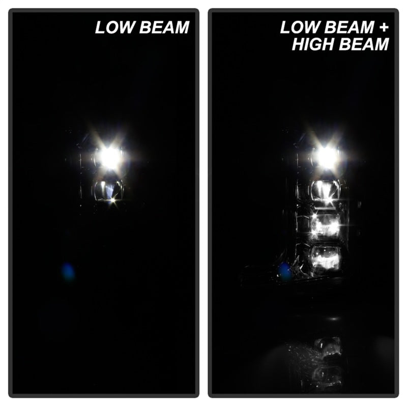 Spyder Ford F-250/F-350/F450 17-18 Full LED Headlights Black PRO-YD-FS17HALAP-SEQ-C 5087447