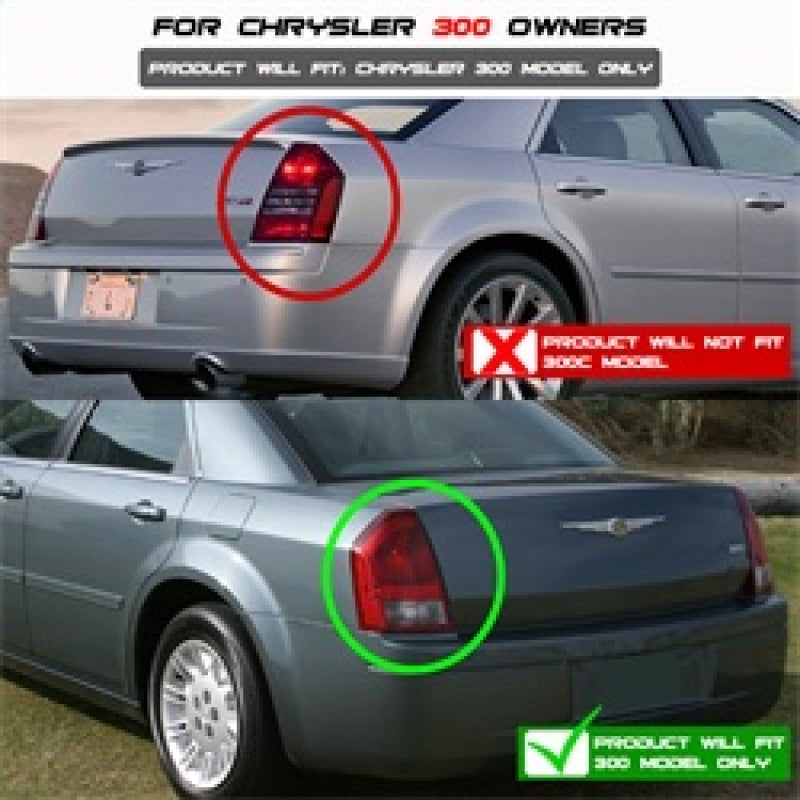 Spyder Chrysler 300 05-07 LED Tail Lights Smoke ALT-YD-CHR305-LED-SM 5001665