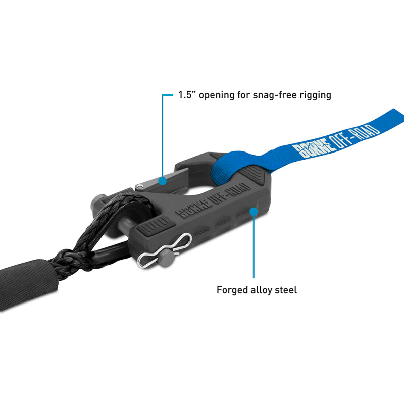 Borne Off-Road 12K Winch - Black Synthetic Rope BNWN-12-SBK