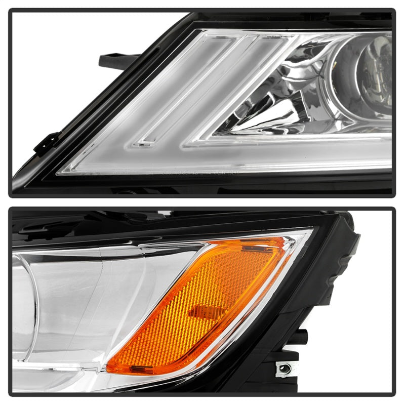 SPYDER xTune 14-18 Chevy Impala (Excl Limited) DRL Halogen Proj Headlights - Chrm (PRO-JH-CIM15-LB-C) 9042898