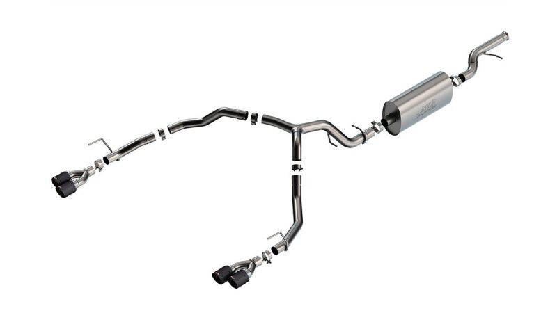 Borla 21-22 Chevrolet Tahoe 5.3L V8 2/4WD 4DR 3in/2.75in Touring Cat-Back Exhaust -Carbon Fiber Tips 140856CF