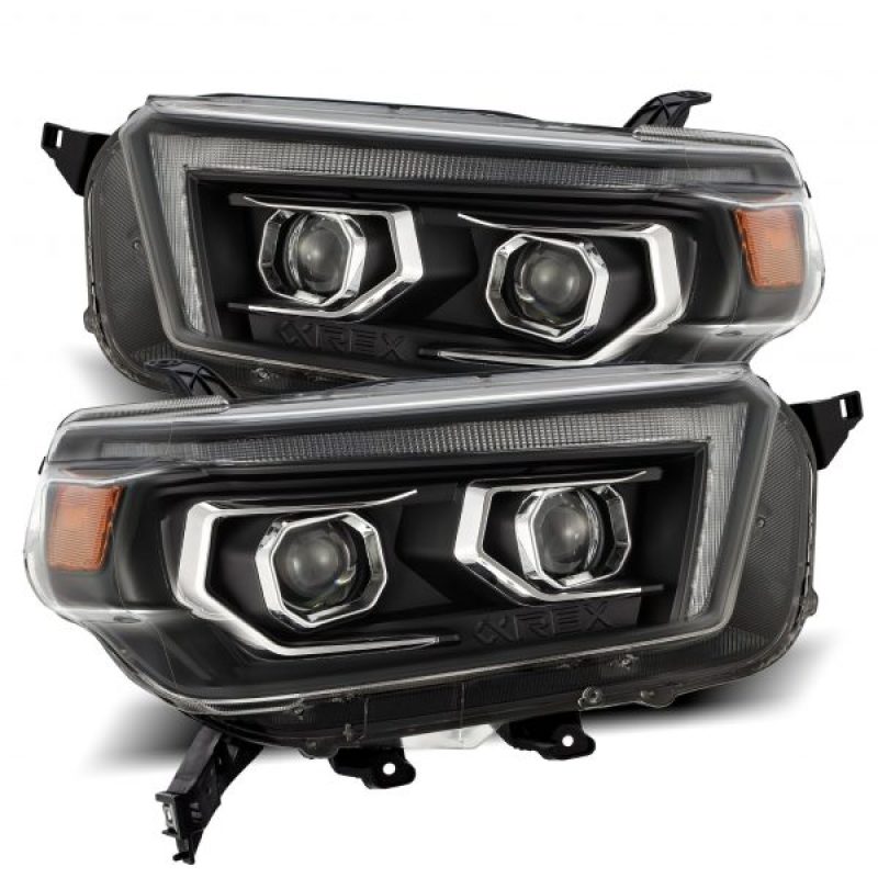 AlphaRex 10-13 Toyota 4Runner PRO-Series Projector Headlights Plank Style Black w/Seq Signal/DRL 880755 *Discontinued