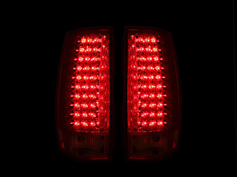 Anzo 2007-2014 Chevrolet Suburban LED Tail lights Red/Clear G4