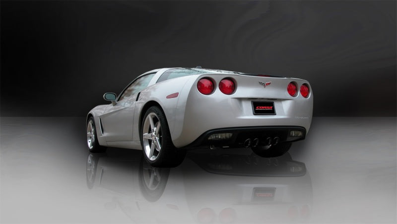 Corsa Performance 05-08 Chevrolet Corvette C6 6.0L V8 Black Sport Axle-Back Exhaust