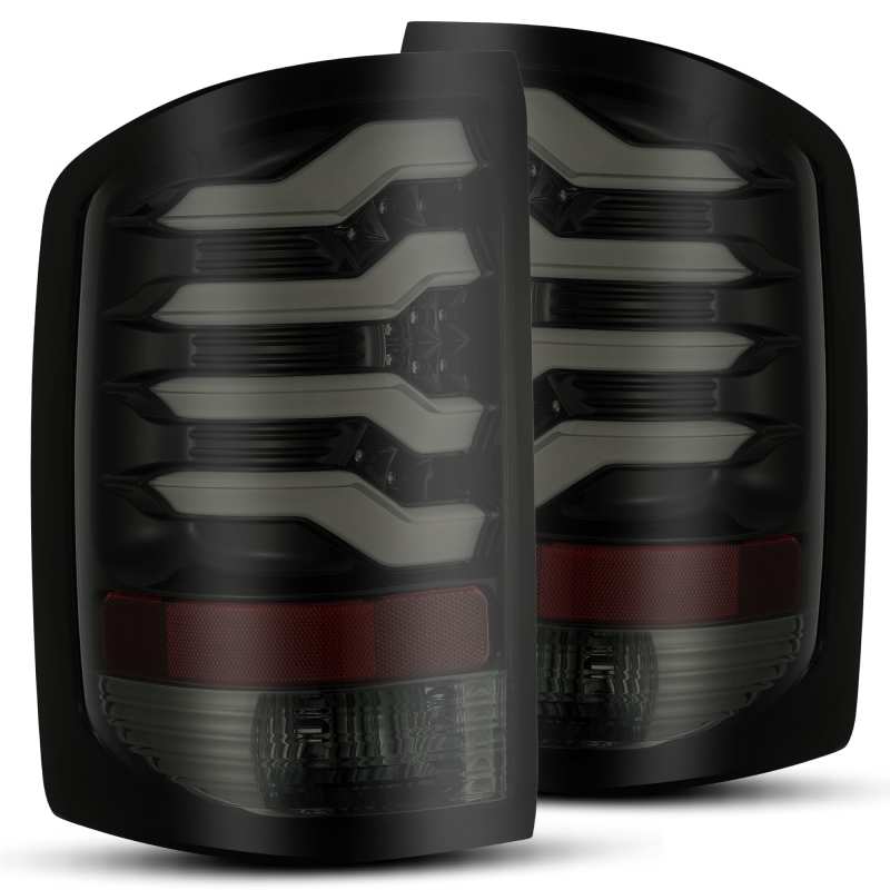 AlphaRex 14-18 GMC Sierra 1500 PRO-Series LED Tail Lights Jet Black 630010 *Discontinued