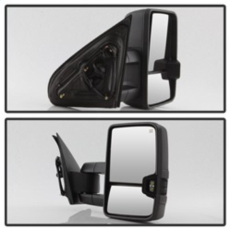 SPYDER xTune Chevy Silverado 14-16 Heated Smoke LED Signal Telescoping Mirrors MIR-CSIL14S-G2-PWH-SM-SET 9936739