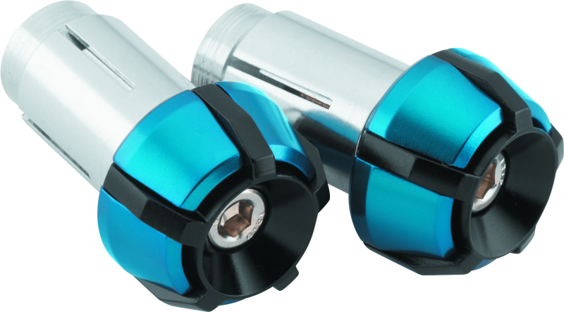 BikeMaster Anti-Vibration Bar Ends - Black/Blue 152153
