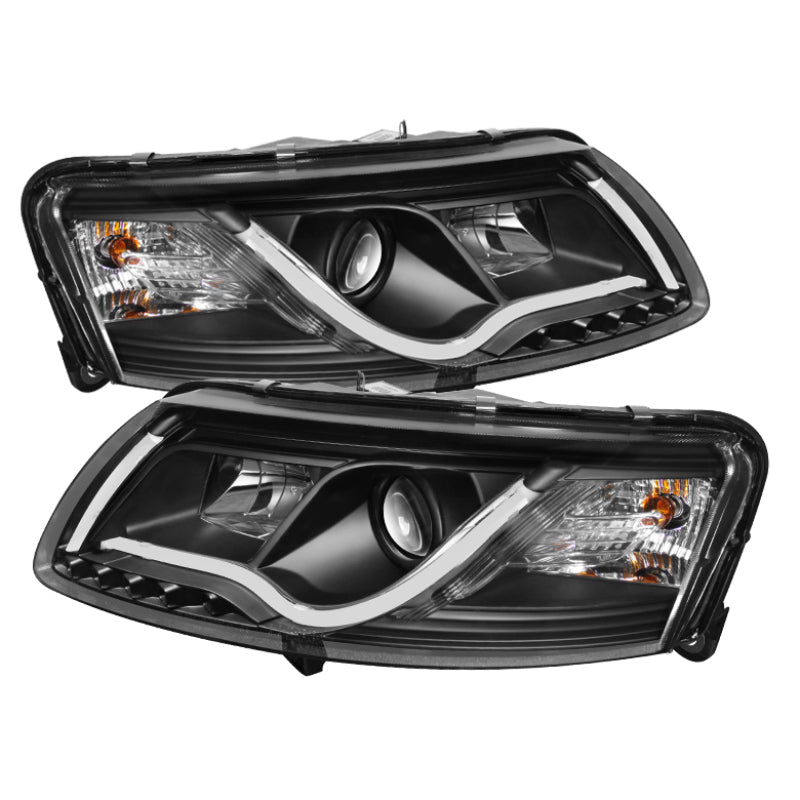 Spyder Audi A6 05-07 Projector Headlights Halogen Light Tube DRL Blk PRO-YD-ADA605-LTDRL-BK 5071903
