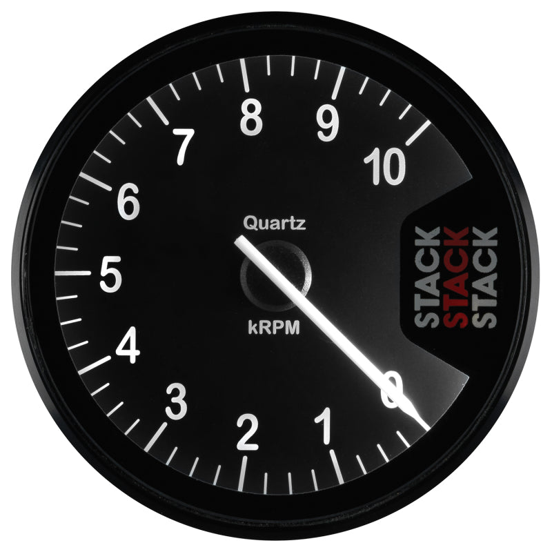 Autometer Stack Clubman Tachometer 80mm 0-10K RPM - Black ST200-010