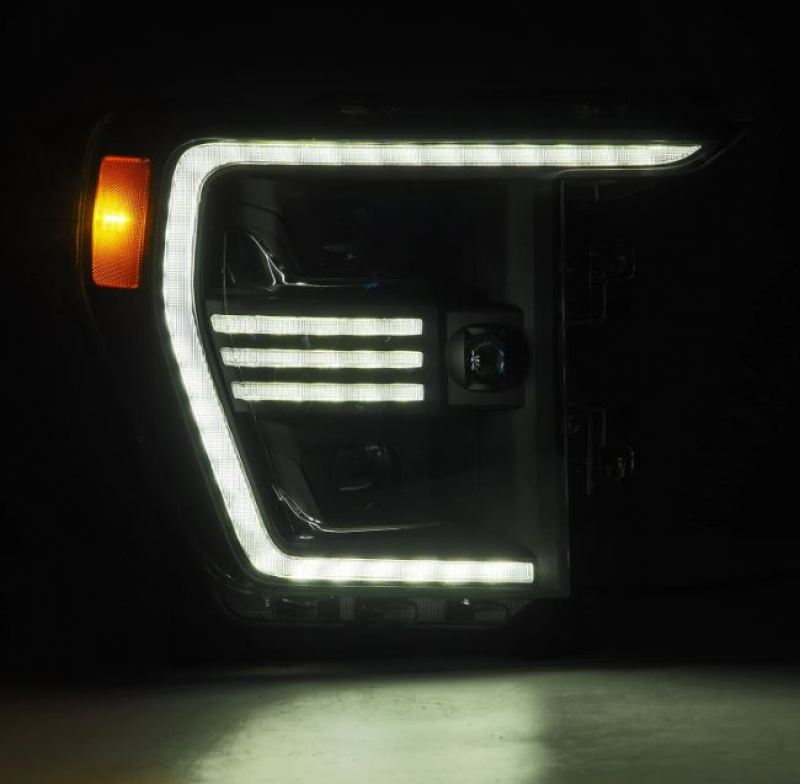 AlphaRex 21-22 Ford F150 PRO-Series Projector headlights Black w/Activ Light/Seq Signal 880293 *Discontinued