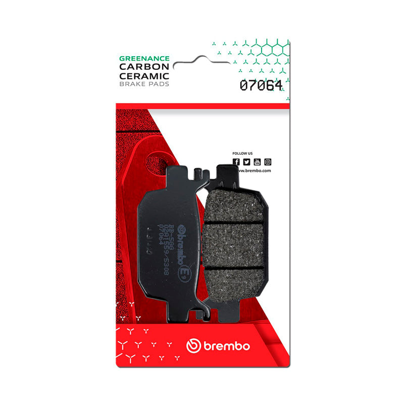 Brembo OE Honda Nss/Honda Sh/Honda Silverwing/Honda Forza/Honda Adv Carbon Ceramic Brake Pad - Rear 07064
