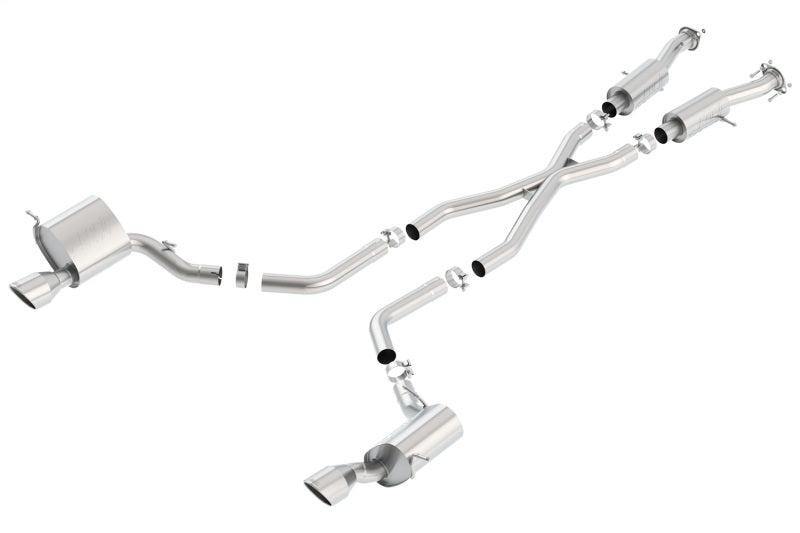 Borla 2015 Jeep Grand Cherokee SRT8 S-Type Dual Round Rolled Exit Catback Exhaust 140632