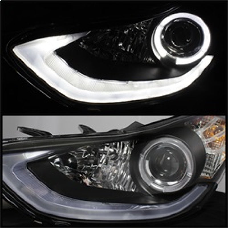 Spyder Hyundai Elantra 11-13 Projector Headlights LED Halo DRL Blk PRO-YD-HYELAN11-DRL-BK 5073662