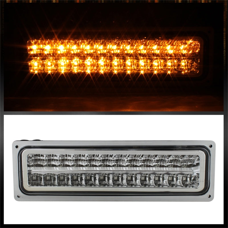 SPYDER Xtune GMC Yukon 92-93 Crystal Headlights w/ Corner & LED Bumper Chrome HD-JH-GMCCK88-LED-AM-C-SET 5073549